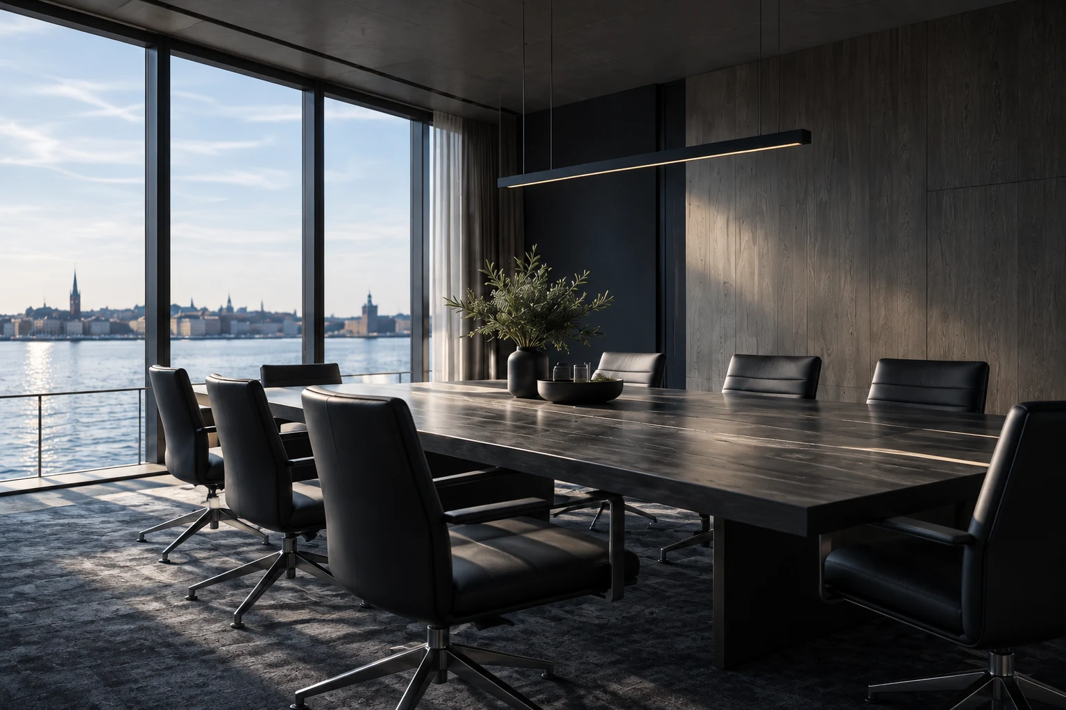 Boardroom overlooking Stockholm