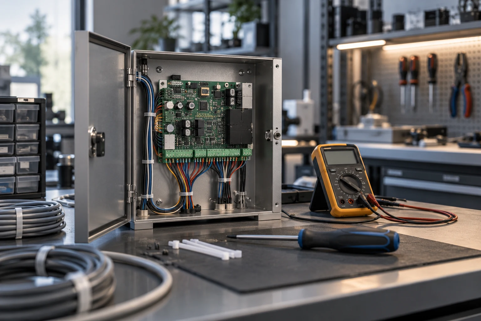 Servicing and testing electronics for access control